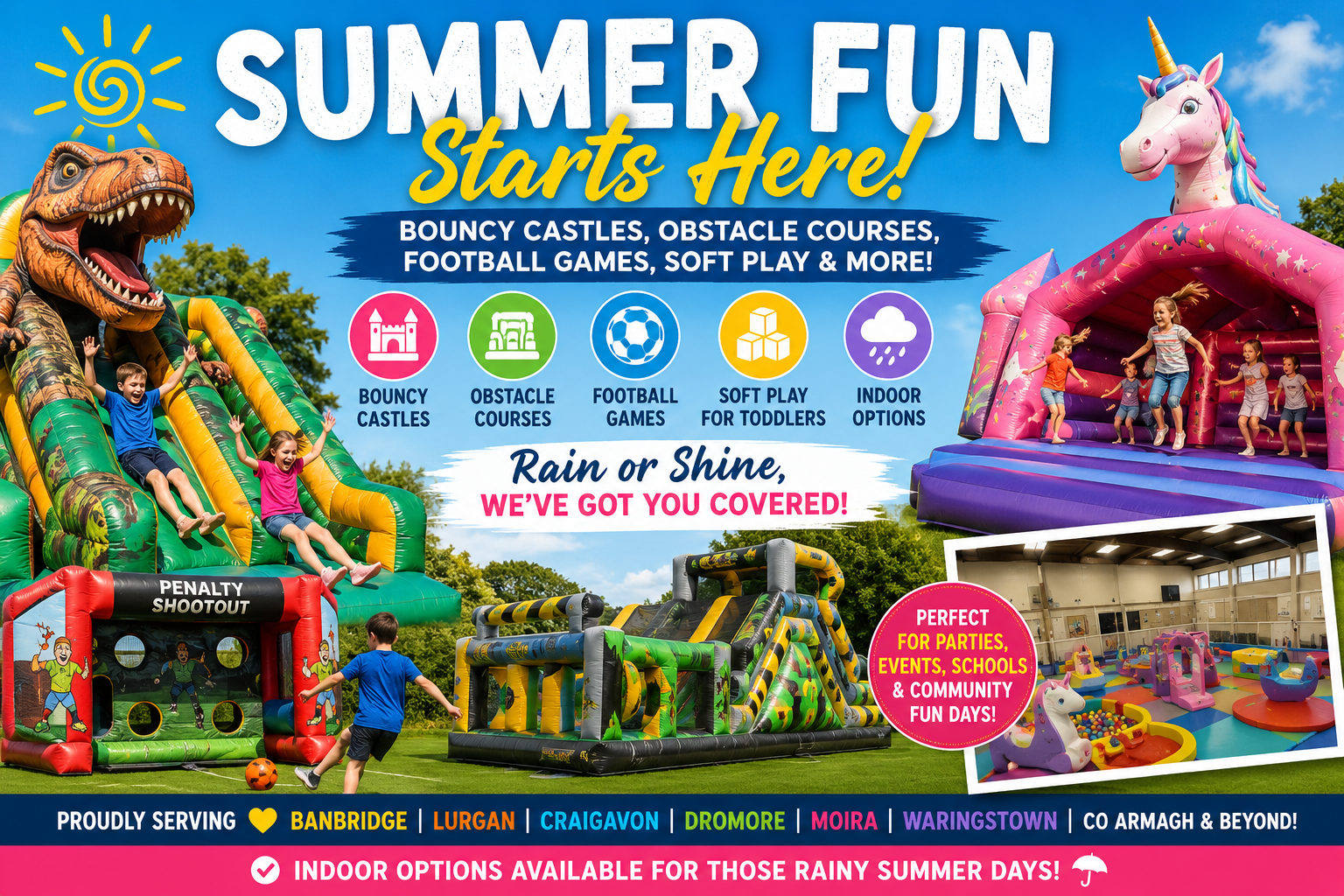 summer bouncy castle hire Moira Lurgan Portadown Co Armagh